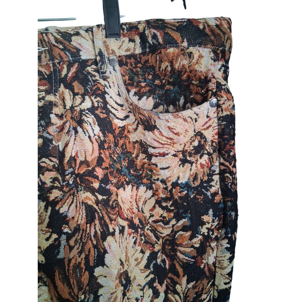 C'estlavie Men Floral Tapestry 2 Piece Set Trucker Jacket and Matching Pants L - Picture 7 of 12